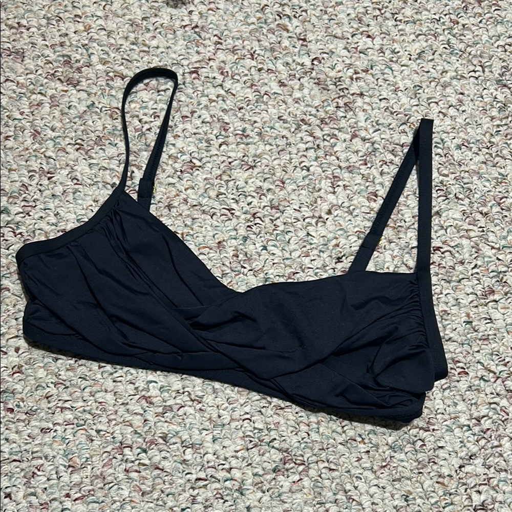 Bleu Rod Beattie Black Twist Front Bikini Top Adjustable Straps Size 8